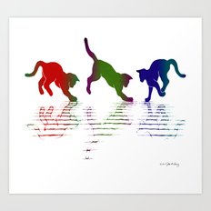 CATS RAINBOW II Art Print