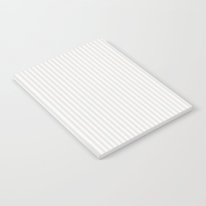 Grey White Striped Pattern Notebook