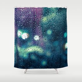 Rain drops on the window - vintage effect filter Shower Curtain
