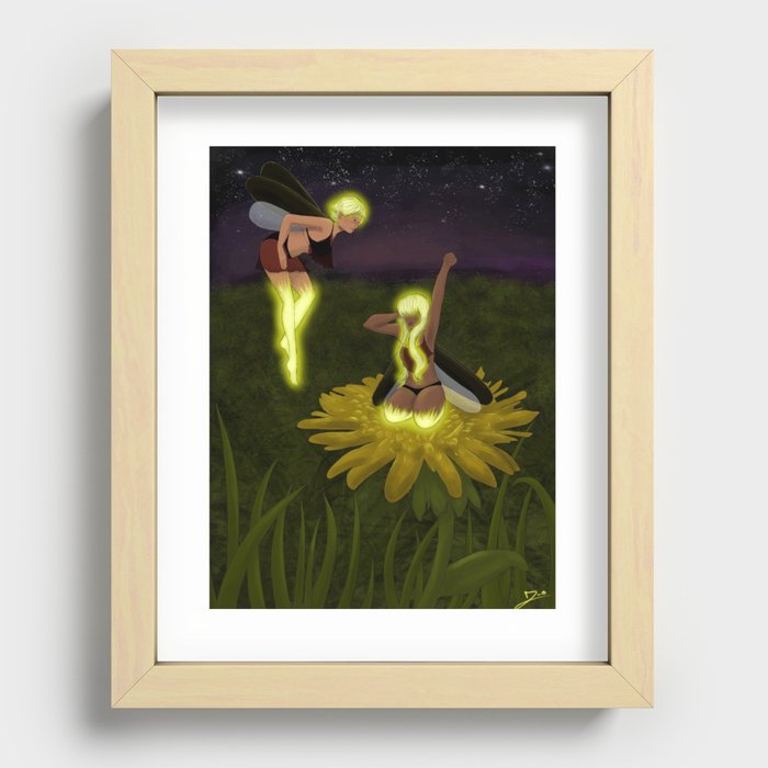 Fireflies on a Summer's Eve Recessed Framed Print