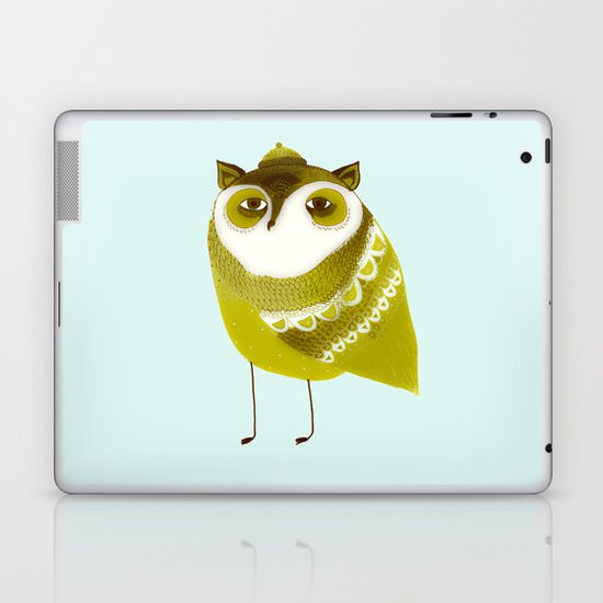 Golden Owl illustration Laptop & iPad Skin