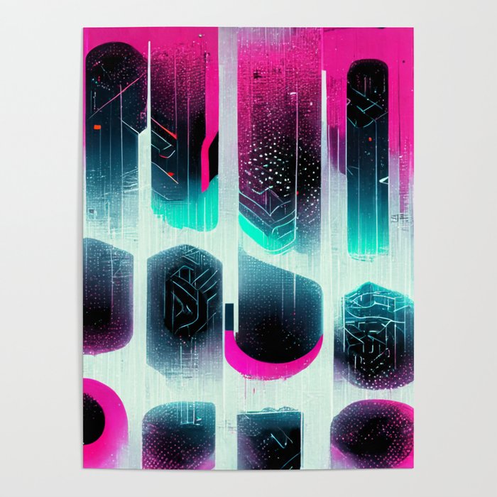 Cyberpunk Pattern Poster