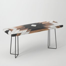 Urban Tribal Pattern No.5 - Aztec - Concrete and Wood Bench