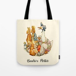 Bedtime Story Animals Tote Bag