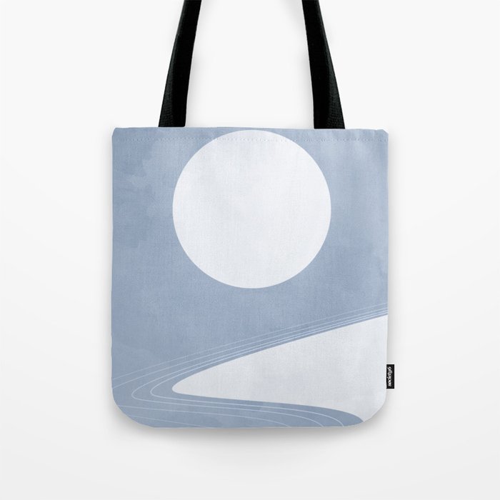 Moon and Road - Minimalist Scandinavian 2 Tote Bag