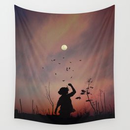Child Silhouette Wall Tapestry