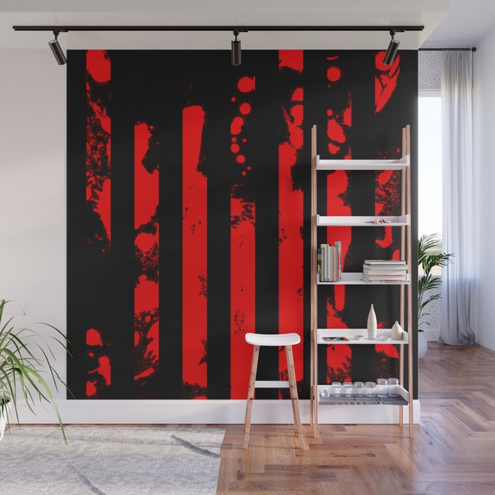 Black and clearance red painted room