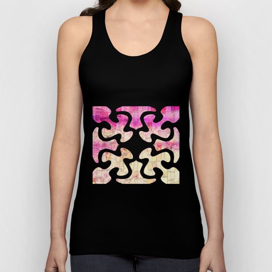 Pink Sea Mosaic Unisex Tank Top