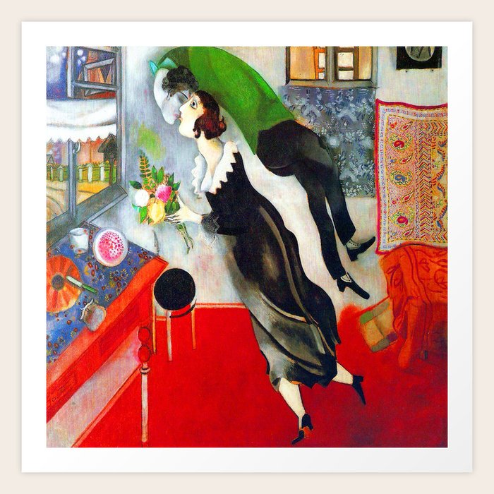 Marc Chagall The Birthday Art Print By Jjbzz Society6