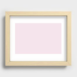 Ultra Pale Pastel Pink Solid Color Hue Shade - Patternless Recessed Framed Print