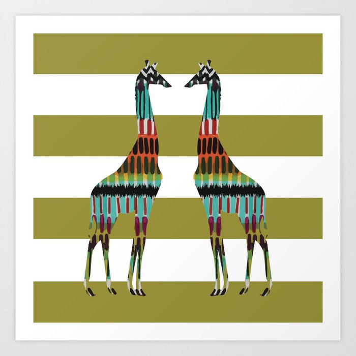 Safari Stripes Art Print