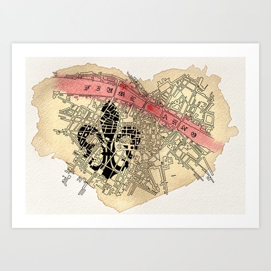 Fiume Arno Art Print