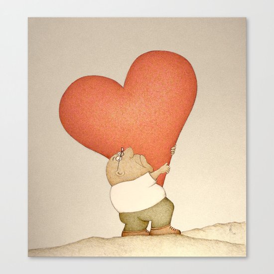Heavy Heart (Retro version) Canvas Print