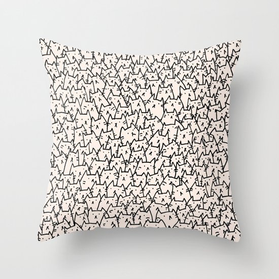A Lot of Cats Throw Pillow