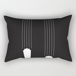 Scratching Cat Paws - Black and White Rectangular Pillow