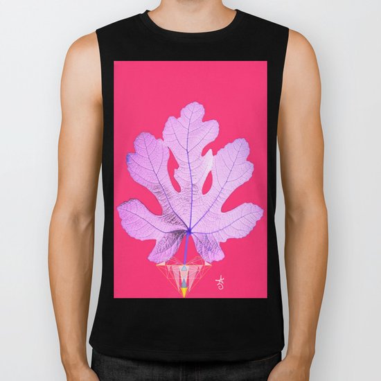 Fig Leaf Diamond Heart Christmas Biker Tank