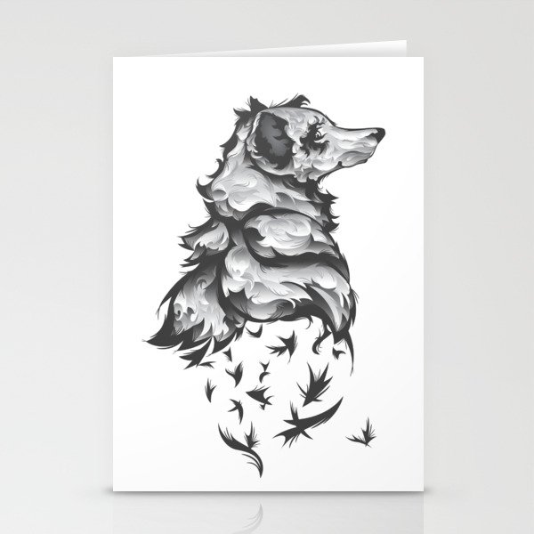 Silver Wolf Stationery Cards