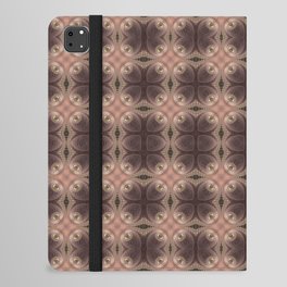 Elegance of Earth Brown and Tan Geometric Digital Art iPad Folio Case