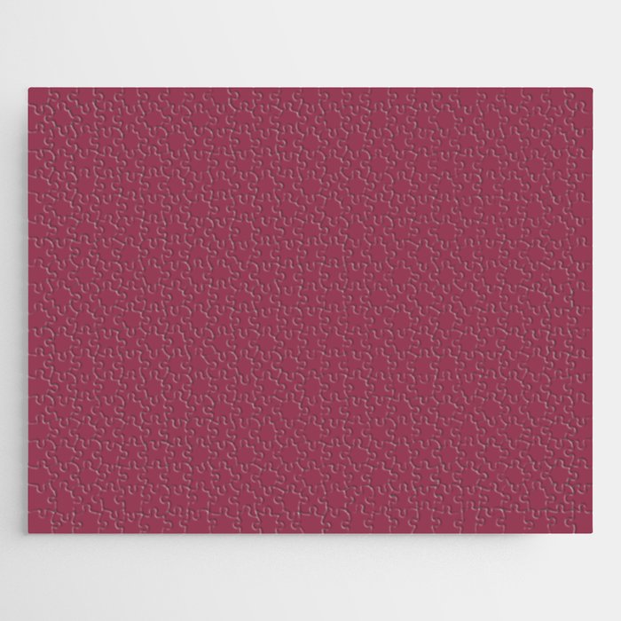 Dark Cerise Rose Pink Solid Color PPG Magenta PPG1050-7 - All One Single Shade Hue Colour Jigsaw Puzzle