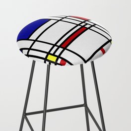 Piet Mondrian ,“ Composition No.10 ” Bar Stool