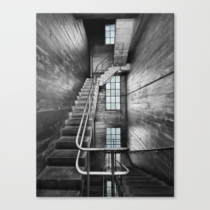 Silver Stairwell Canvas Print