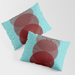 Grid retro color shapes 16 Pillow Sham