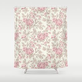 pink flowers Shower Curtain