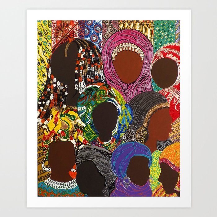 African Muslima Queens by Kelly Izdihar Crosby Art Print