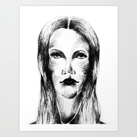 Goth Girl Art Print