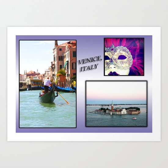 A Postcard Of Venice Art Print