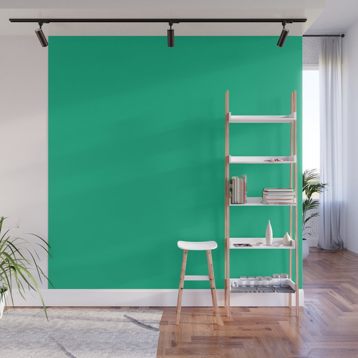 Solid Kelly Green Color Wall Mural