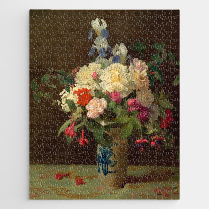 Vase of Flowers, 1875 by George Cochran Lambdin Jigsaw Puzzle