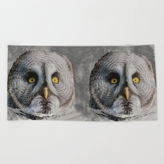 MOON OWL Beach Towel