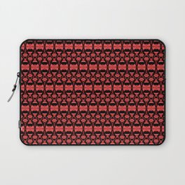 Dividers 02 in Red over Black Laptop Sleeve