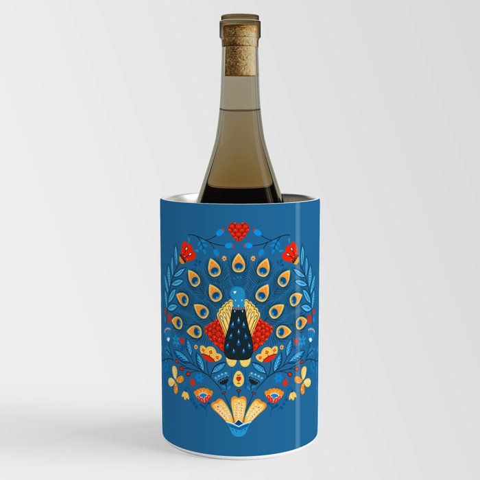 Maximalist Peacock Blue Wine Chiller