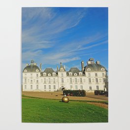 Chateau de Cheverny, magical castles of Loire Valley in France | Travel Photography Poster