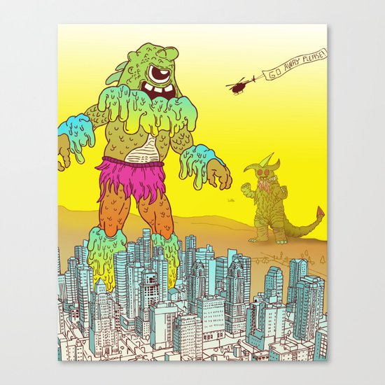 Giant Monster Diplomacy Canvas Print