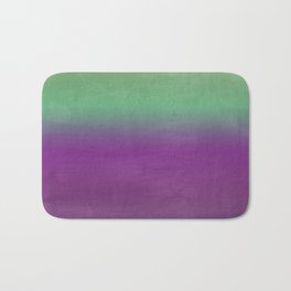 Plum Purple and Green Watercolor Abstract Bath Mat