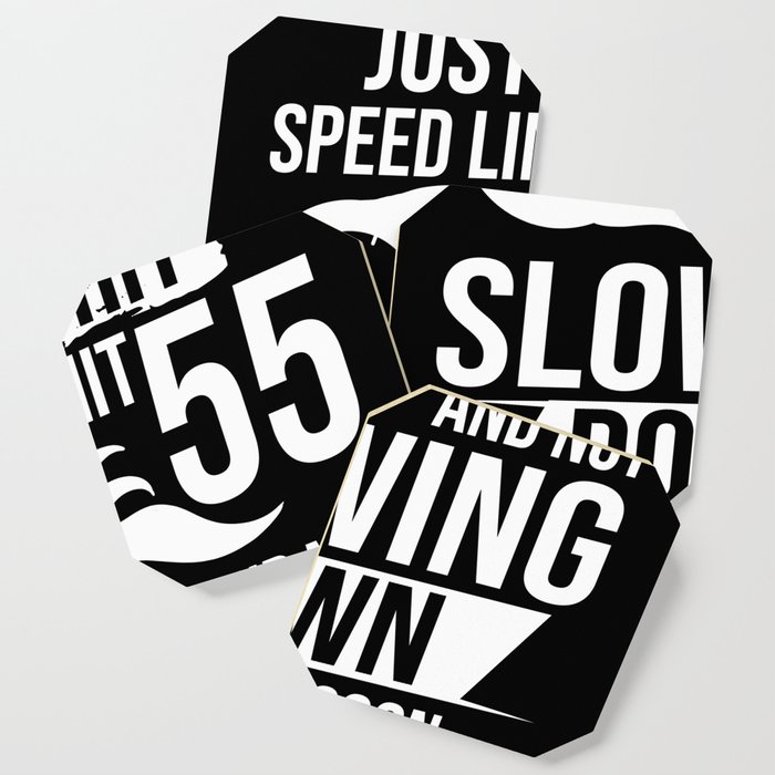 Speed Limit Sign Race Car Racer Street Racing Coaster