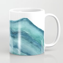 Watercolor Agate - Teal Blue Coffee Mug