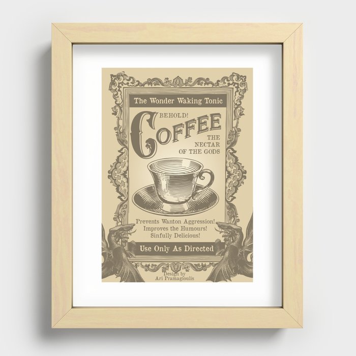 Coffee Homage Recessed Framed Print