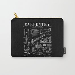Carpentry Carpenter Tools Handyman Vintage Patent Print Carry-All Pouch