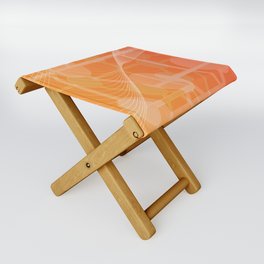 Abstract tech background design in orange. Folding Stool