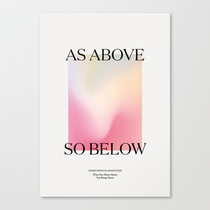 As Above - Spiritual Art Print Canvas Print