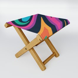 Psychedelic Sexy Multicolored Dreams of Marble Folding Stool