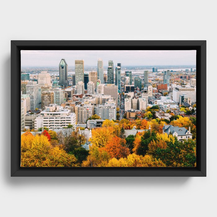 Fall in Montréal Framed Canvas