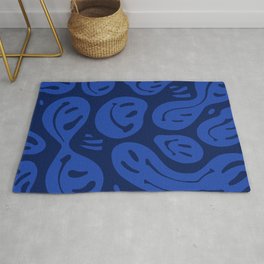 Cool Blue Melted Happiness Area & Throw Rug
