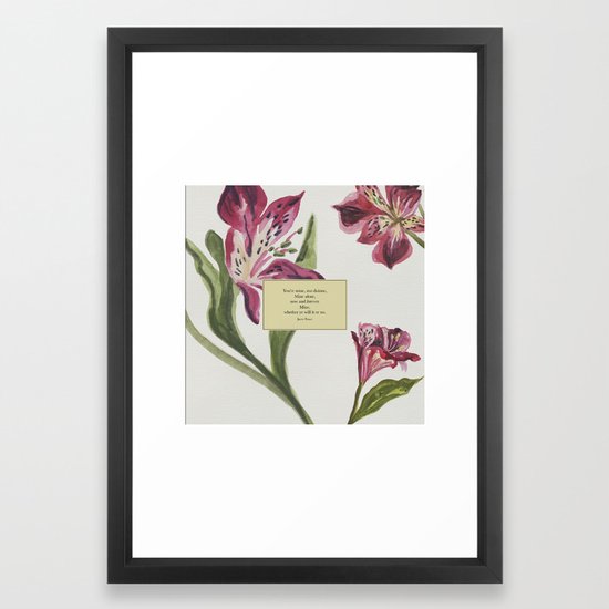 You Re Mine Jamie Fraser Outlander Framed Art Print By Literarylifestylecompany Society6