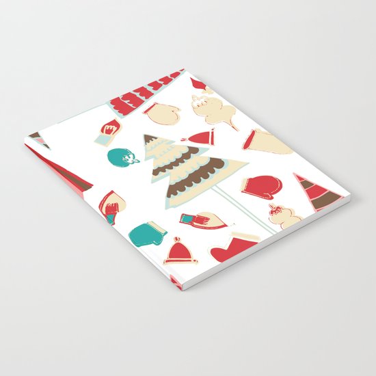 Vintage Christmas white Notebook