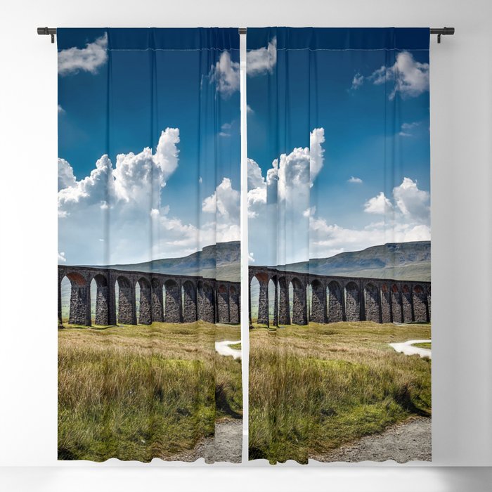 Great Britain Photography - Ribblehead Viaduct Under The Blue Sky Blackout Curtain
